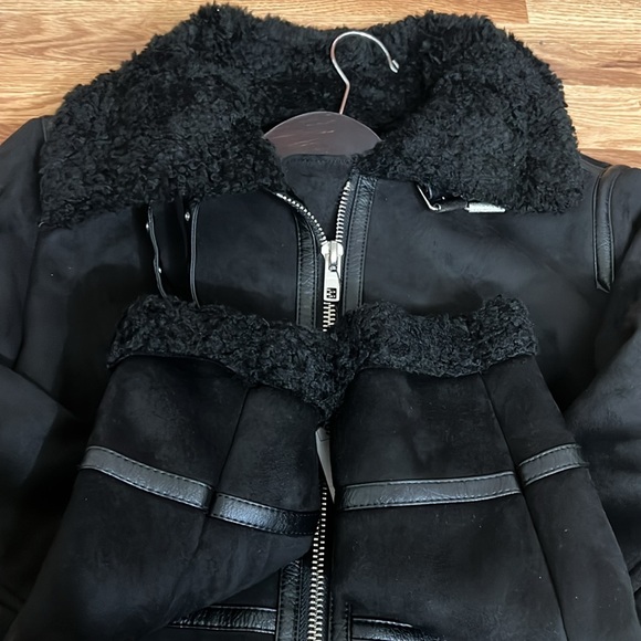 ZARA LONG FAUX SUEDE COAT JACKET size S - Picture 10 of 16